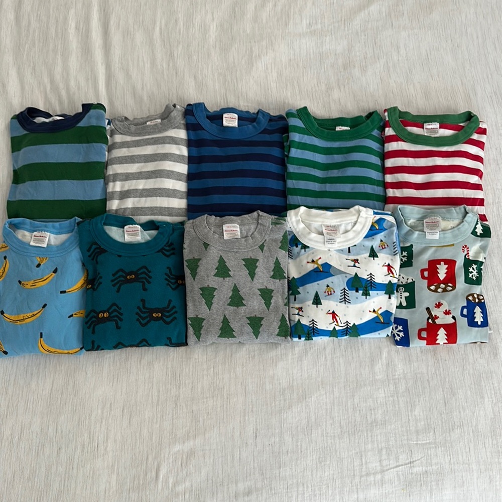 Lot of 10 pairs of Hanna Anderson long sleeve long pants pajamas